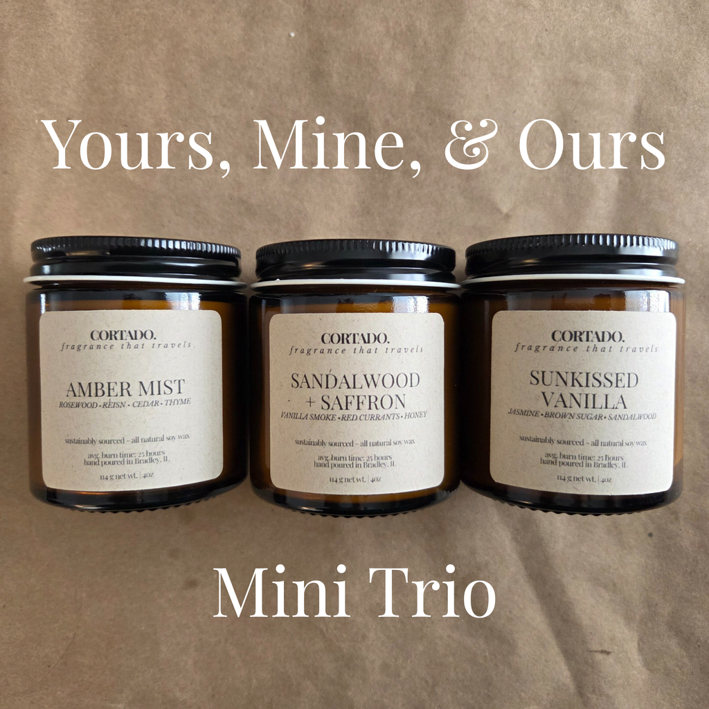 Yours, Mine, & Ours Mini Candle Trio