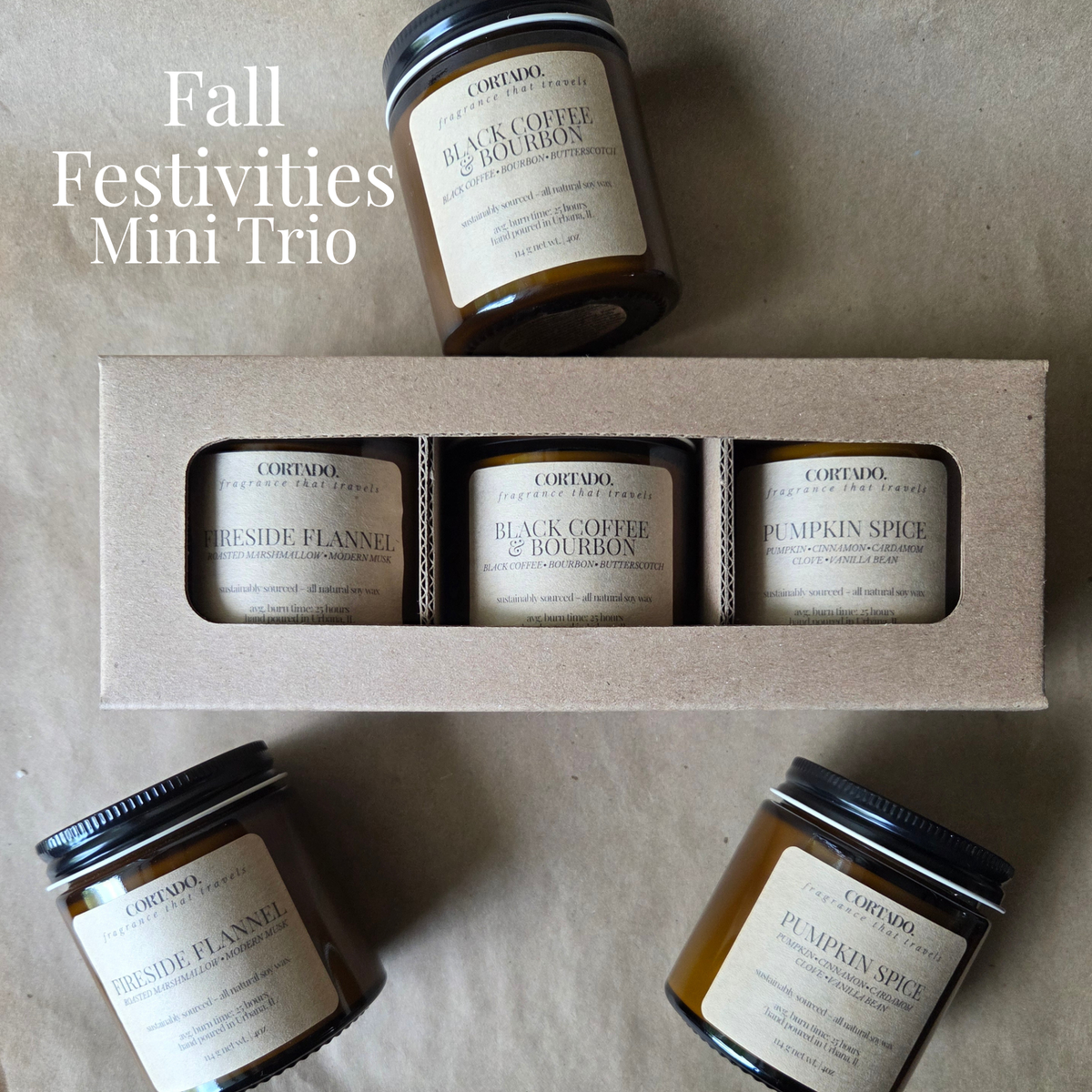 Fall Festivities Mini Candle Trio