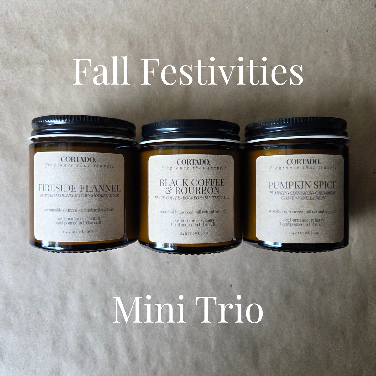 Fall Festivities Mini Candle Trio