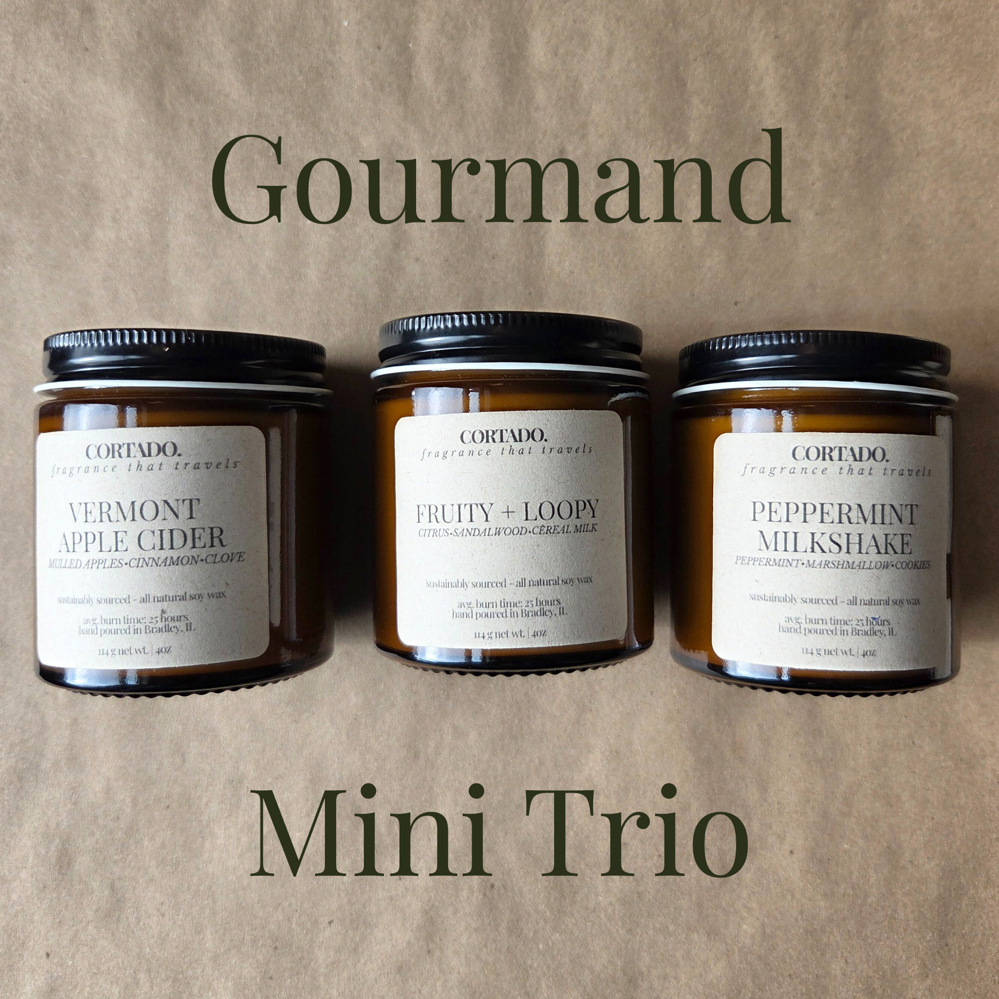 Gourmand Mini Candle Trio